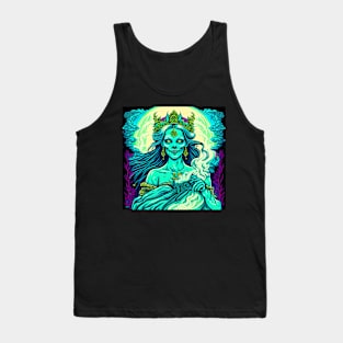 "Psychedelic Haunts: Unique and Colorful Halloween Horrors" Tank Top